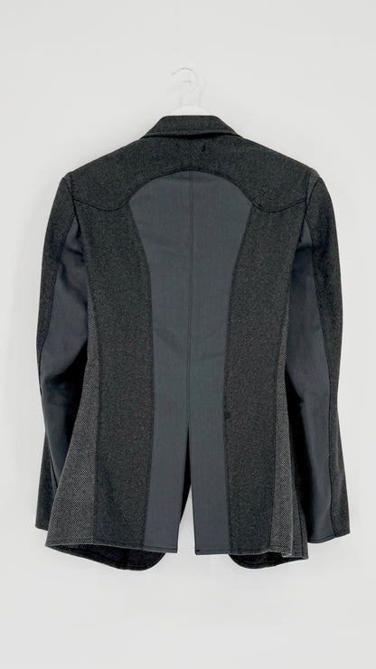 Dark gray blazer on a white background