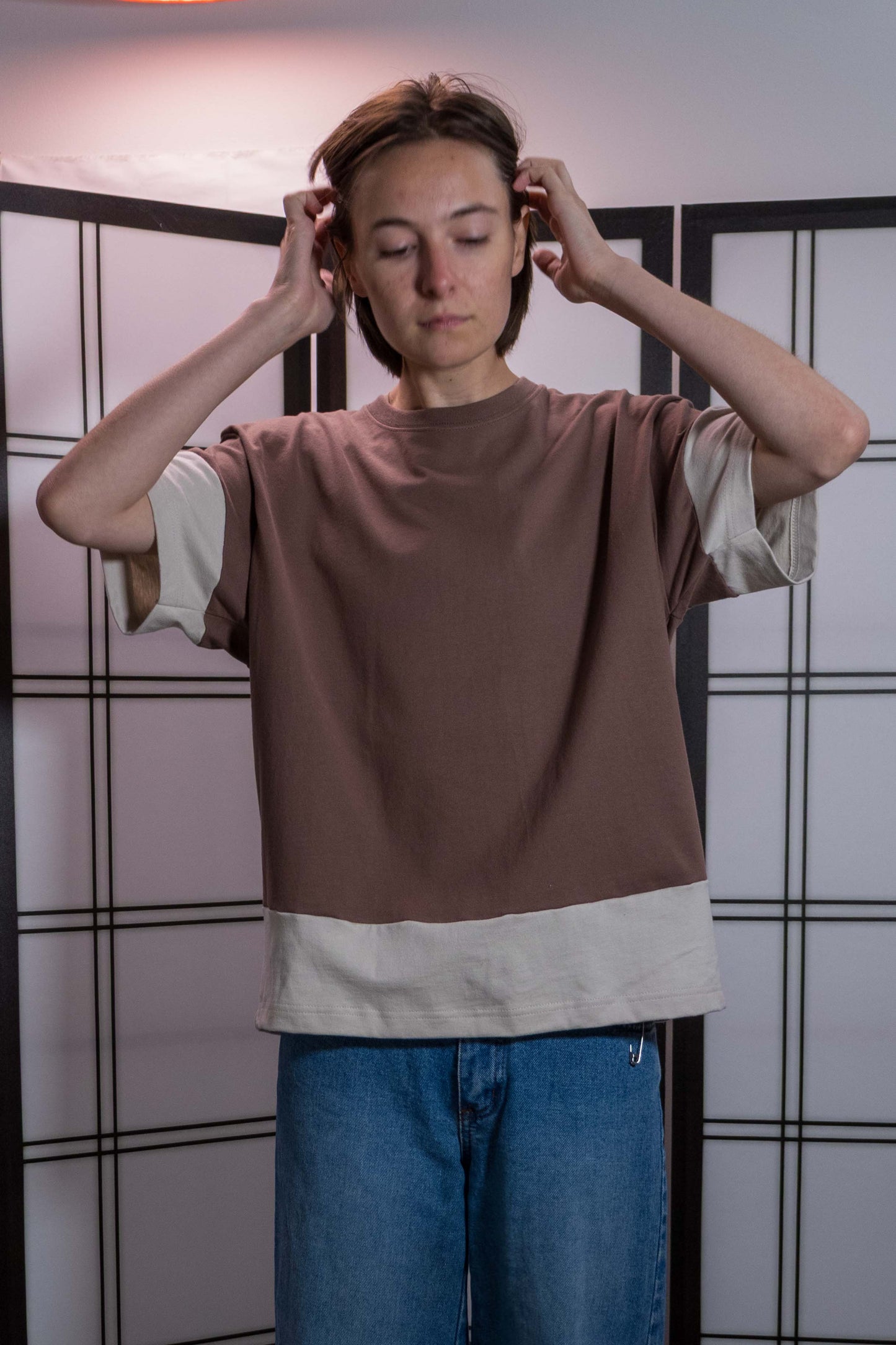Panel Tee Umber and Sand - Jared Jansen Pre-Fall