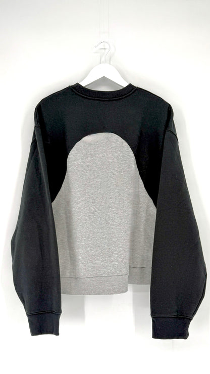 Black and gray sweatshirt on a white background